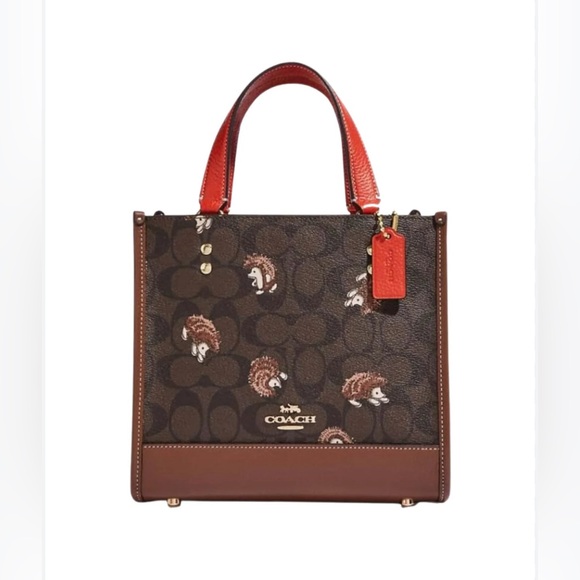 Coach Handbags - COACH Dempsey Tote 22 In Signature Canvas With Hedgehog Print